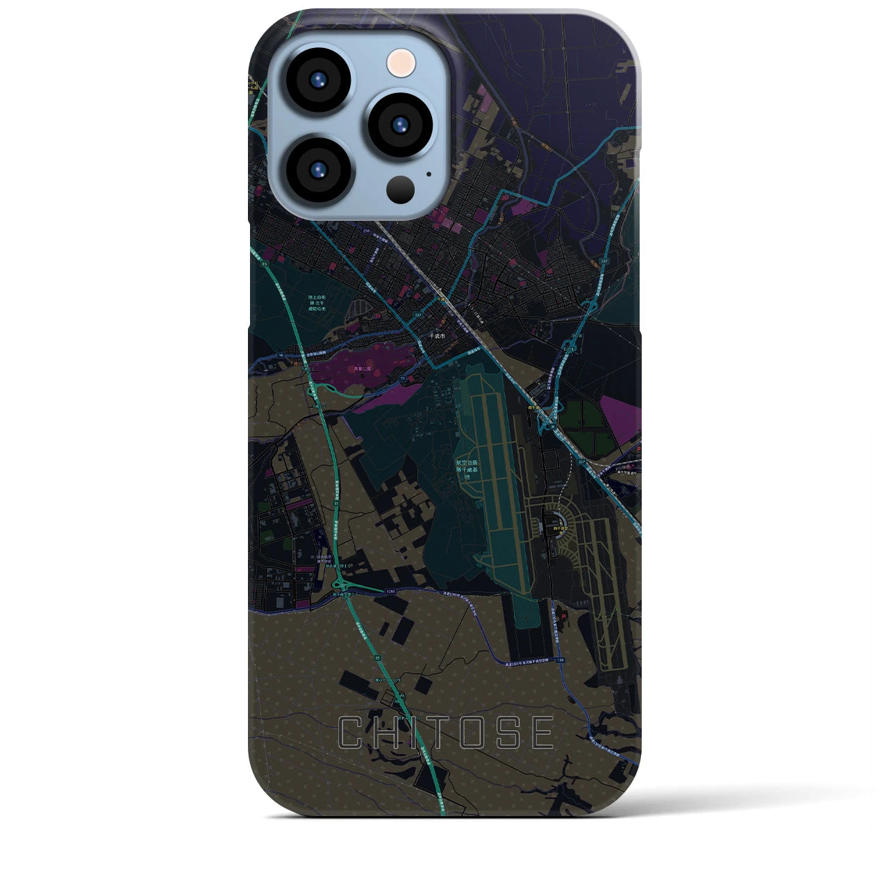 【千歳(北海道)】地図柄iPhoneケース(バックカバータイプ)