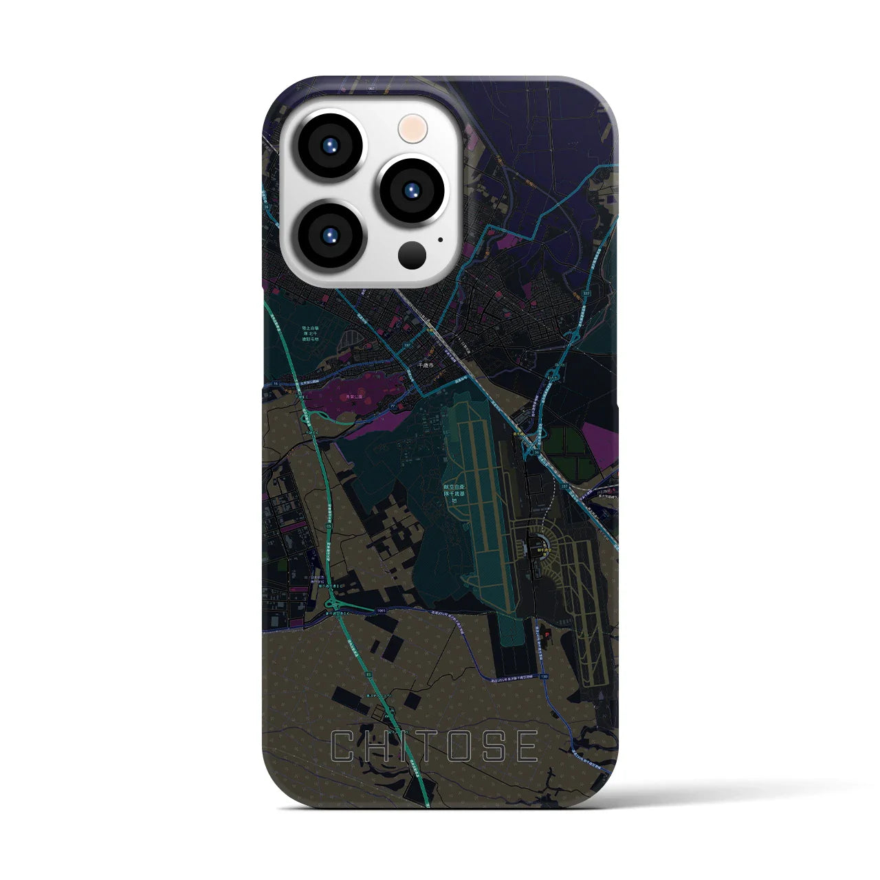 【千歳(北海道)】地図柄iPhoneケース(バックカバータイプ)