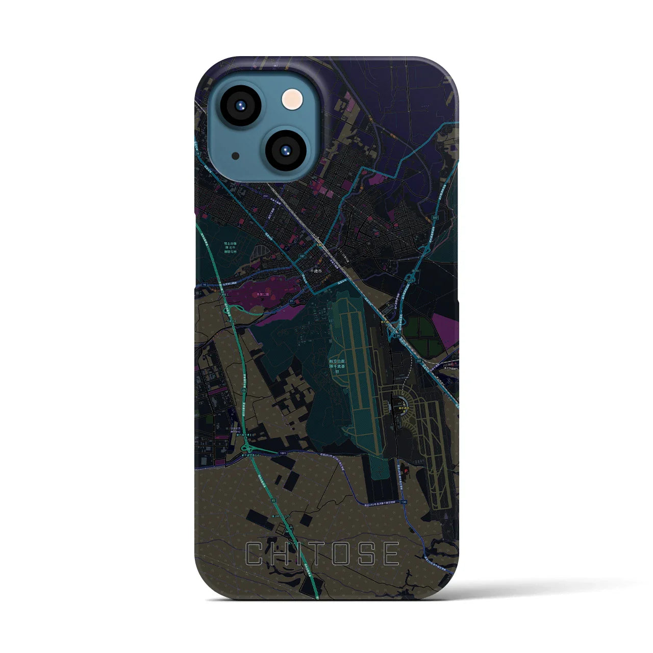 【千歳(北海道)】地図柄iPhoneケース(バックカバータイプ)