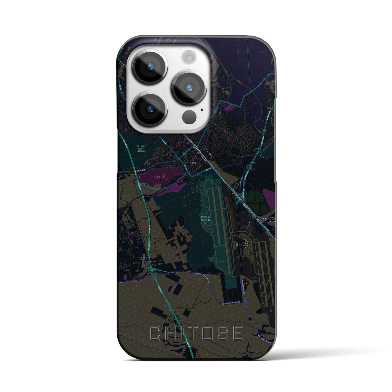 【千歳(北海道)】地図柄iPhoneケース(バックカバータイプ)