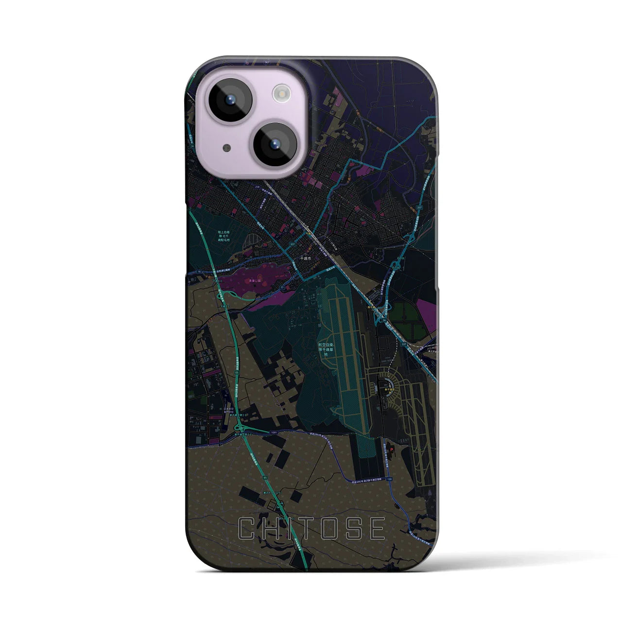 【千歳(北海道)】地図柄iPhoneケース(バックカバータイプ)