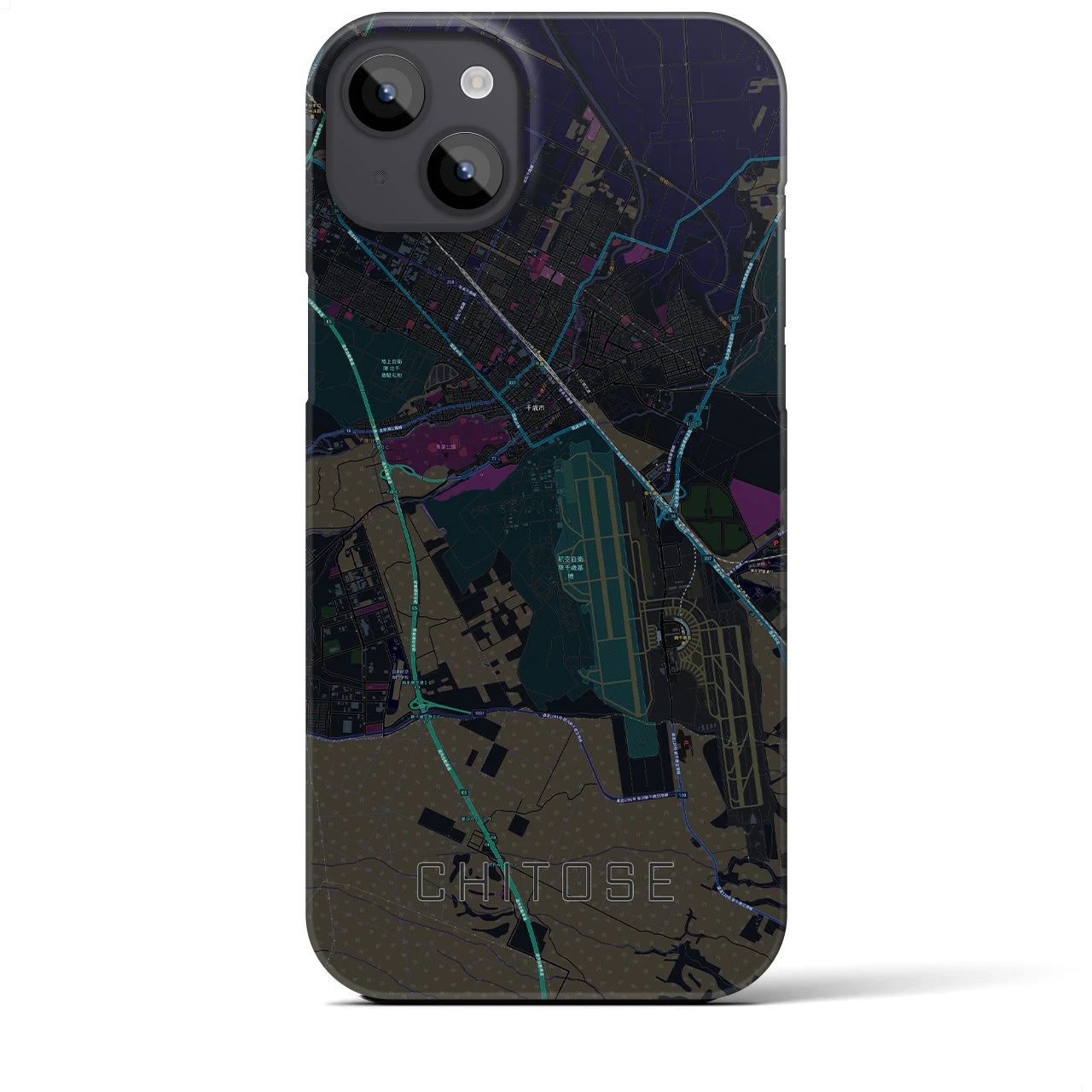 【千歳(北海道)】地図柄iPhoneケース(バックカバータイプ)