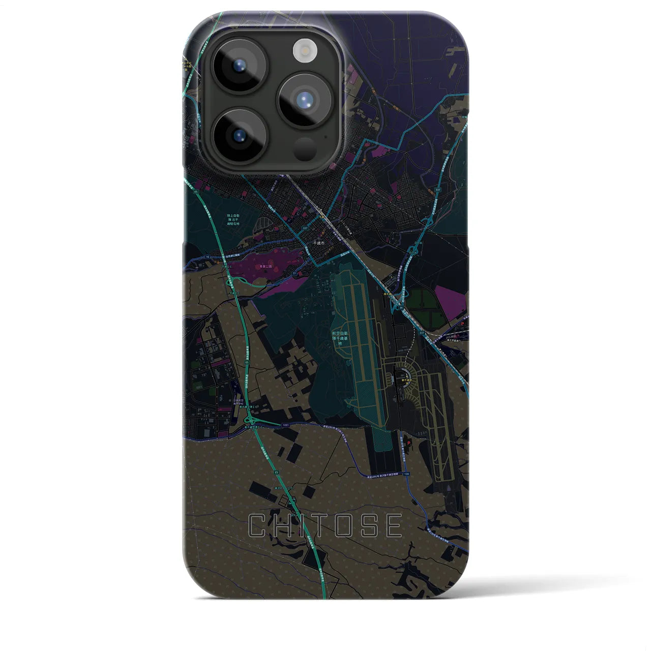 【千歳(北海道)】地図柄iPhoneケース(バックカバータイプ)