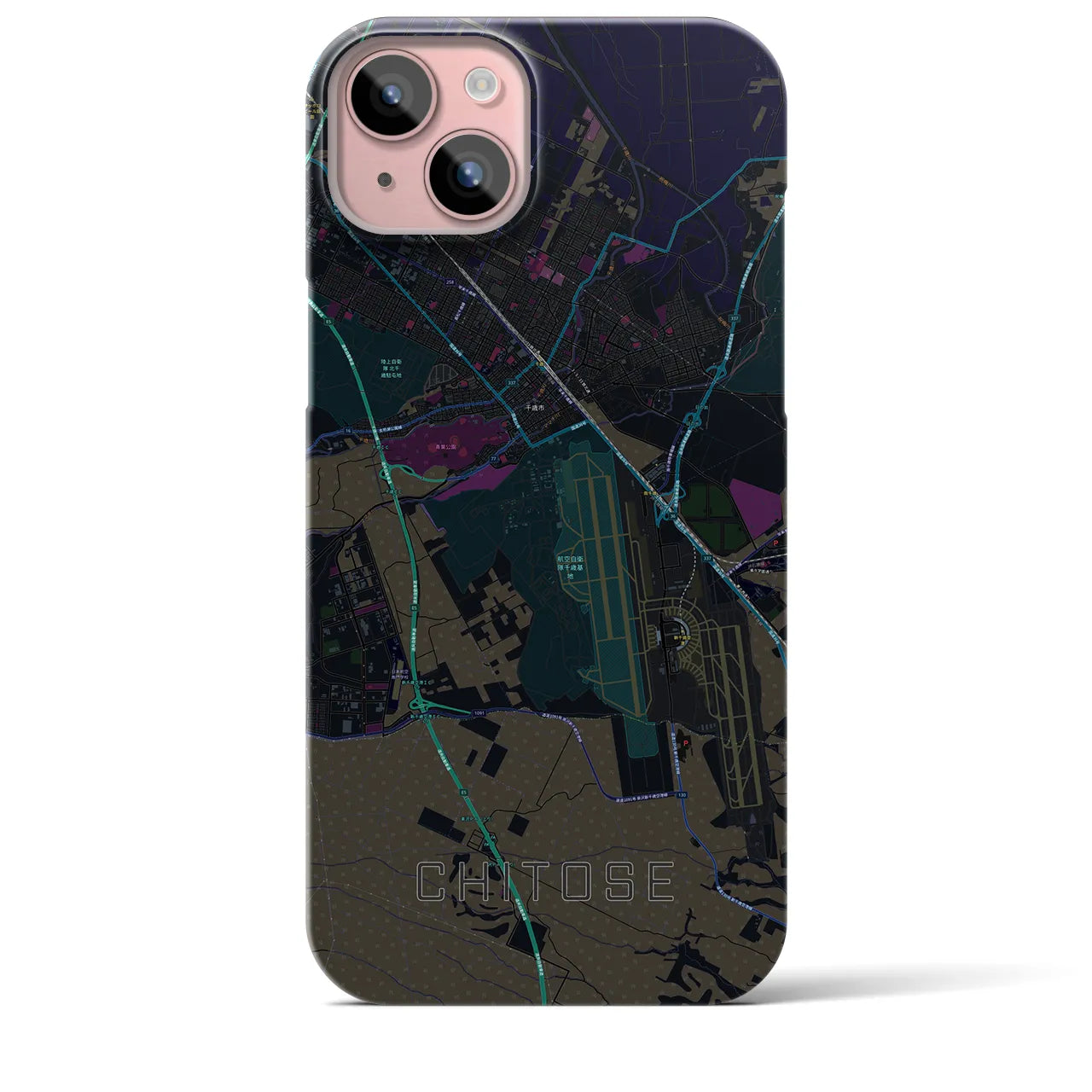 【千歳(北海道)】地図柄iPhoneケース(バックカバータイプ)
