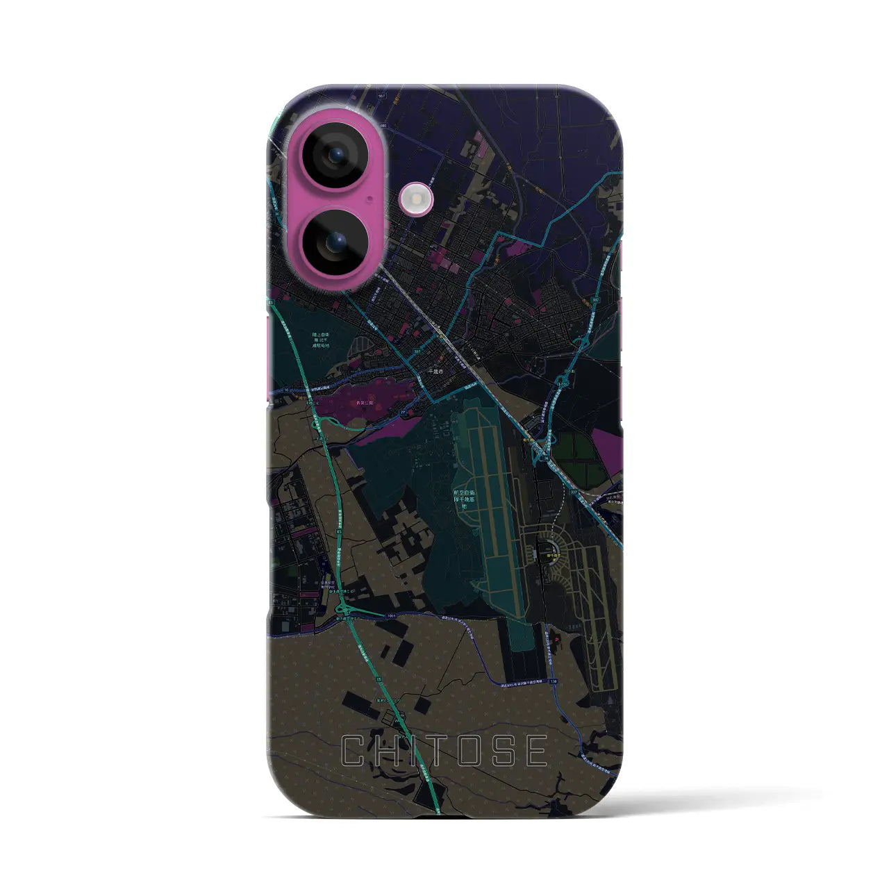 【千歳(北海道)】地図柄iPhoneケース(バックカバータイプ)