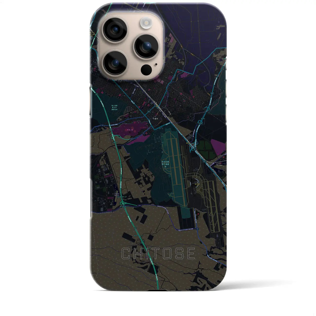 【千歳(北海道)】地図柄iPhoneケース(バックカバータイプ)