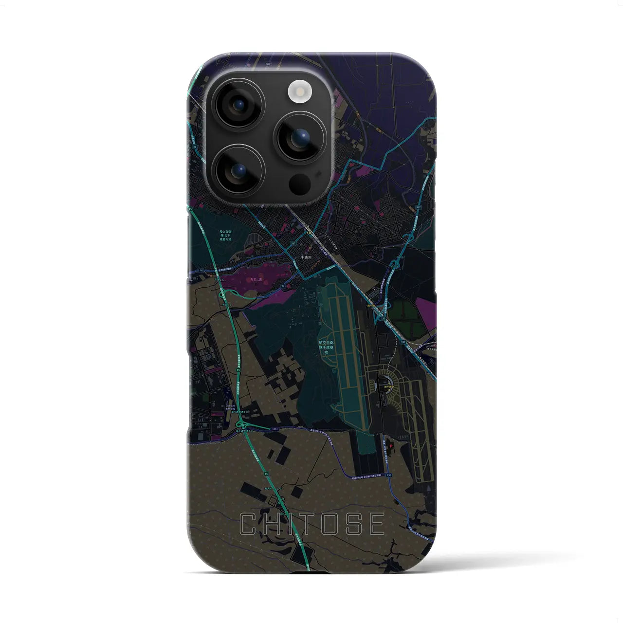 【千歳(北海道)】地図柄iPhoneケース(バックカバータイプ)