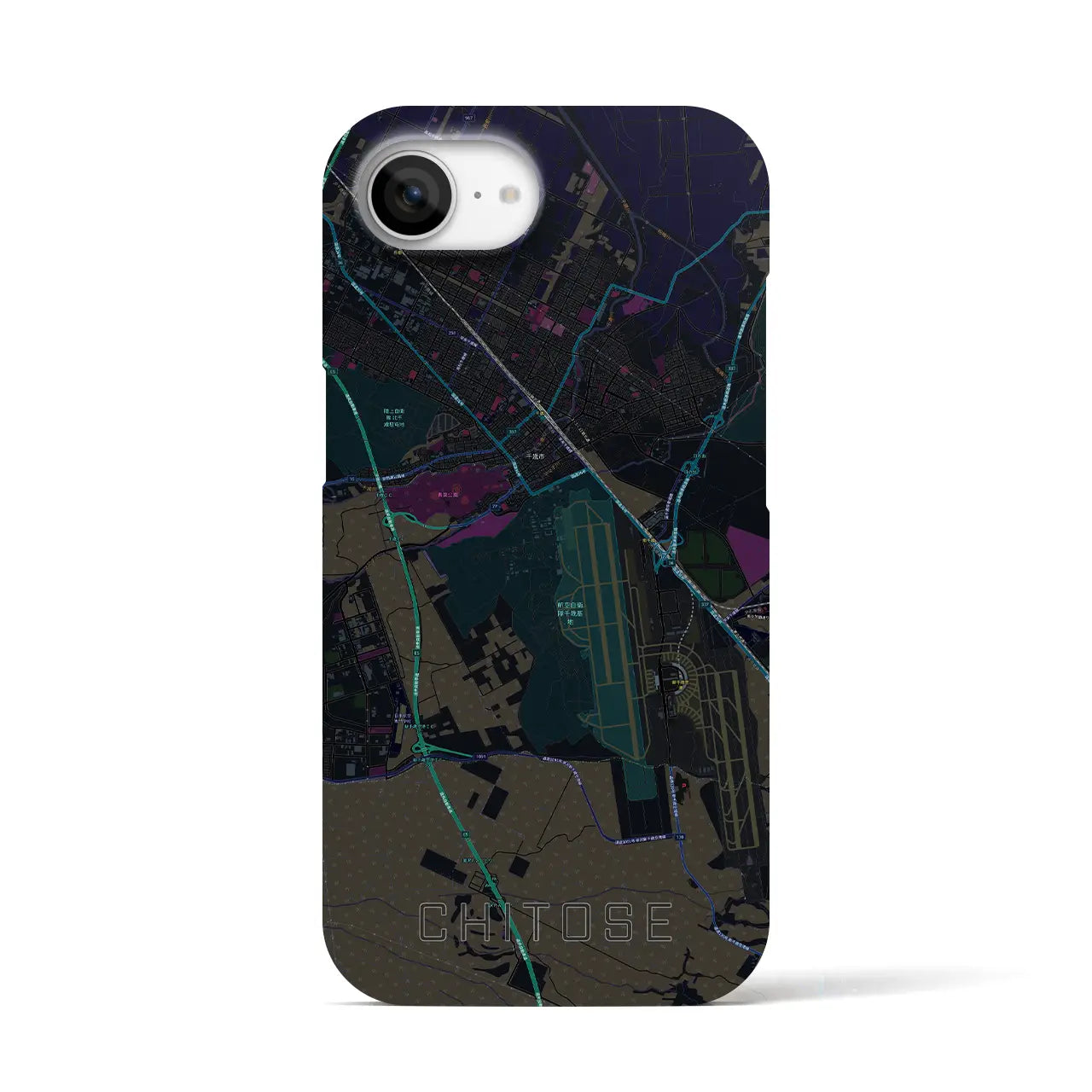 【千歳(北海道)】地図柄iPhoneケース(バックカバータイプ)