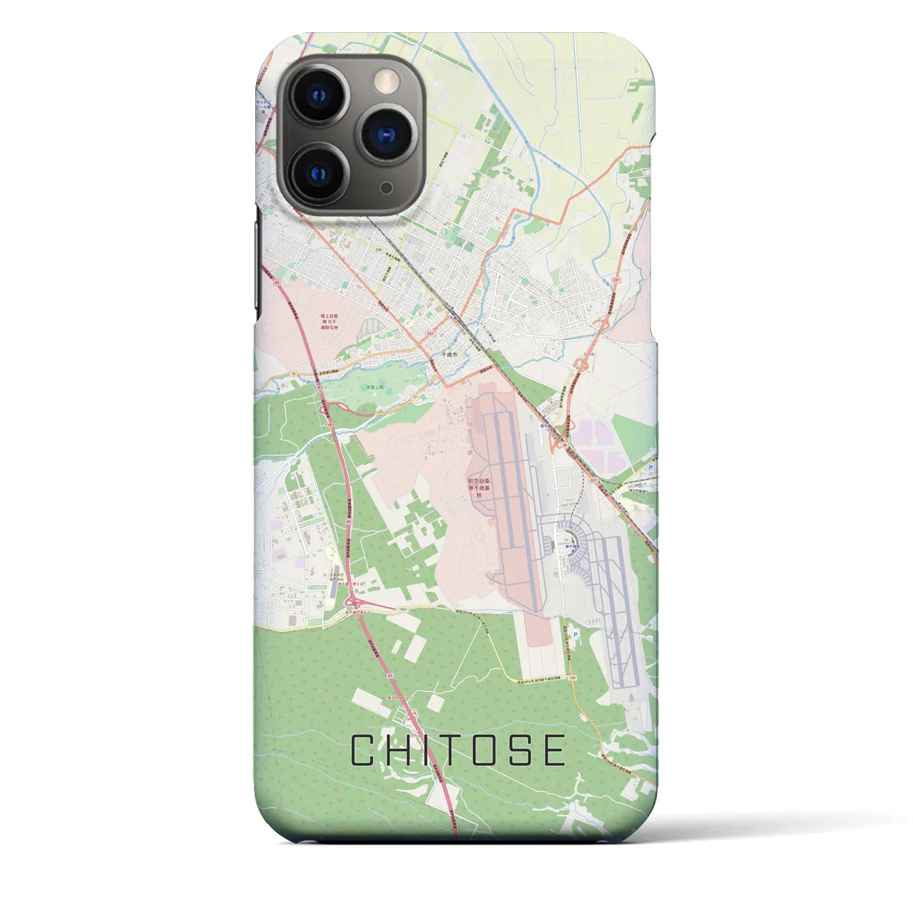 【千歳(北海道)】地図柄iPhoneケース(バックカバータイプ)