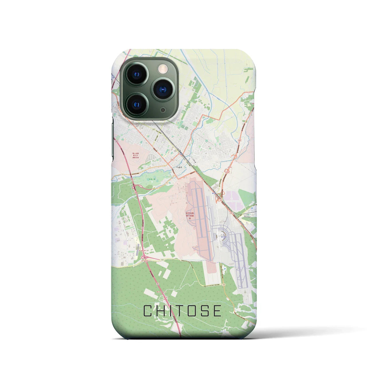【千歳(北海道)】地図柄iPhoneケース(バックカバータイプ)