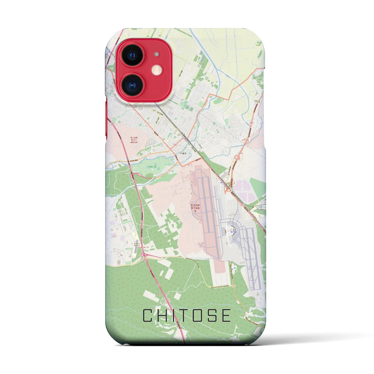 【千歳(北海道)】地図柄iPhoneケース(バックカバータイプ)