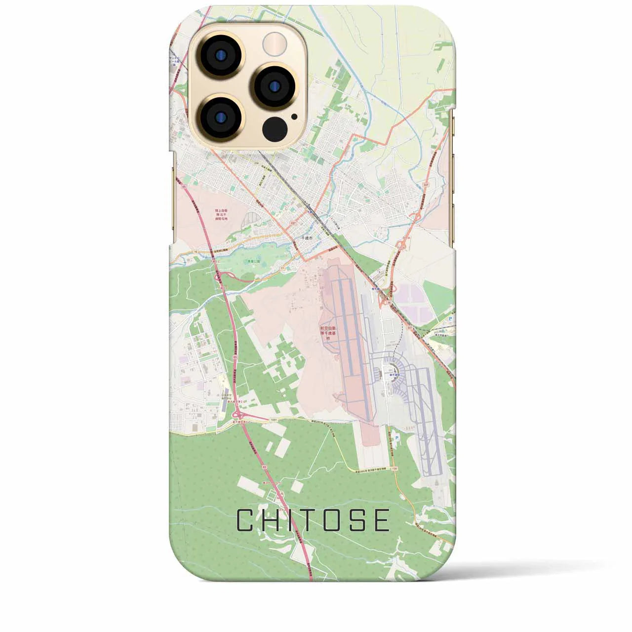 【千歳(北海道)】地図柄iPhoneケース(バックカバータイプ)