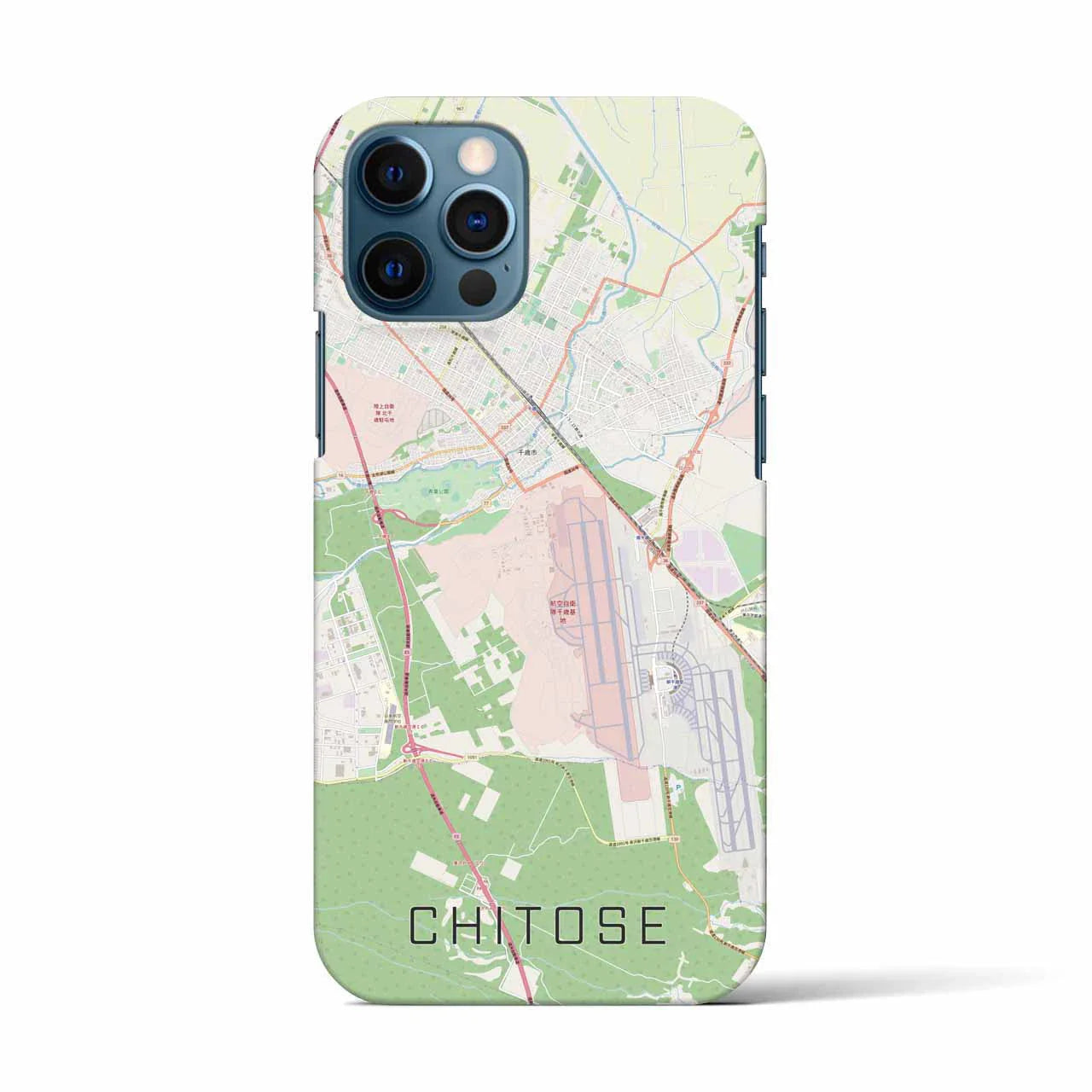 【千歳(北海道)】地図柄iPhoneケース(バックカバータイプ)