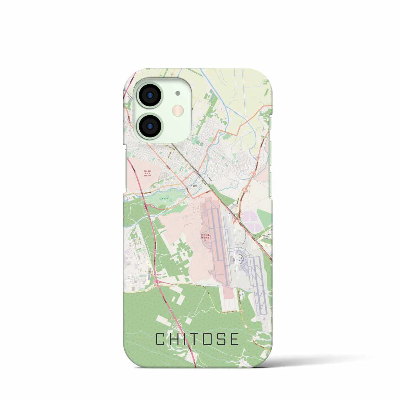 【千歳(北海道)】地図柄iPhoneケース(バックカバータイプ)
