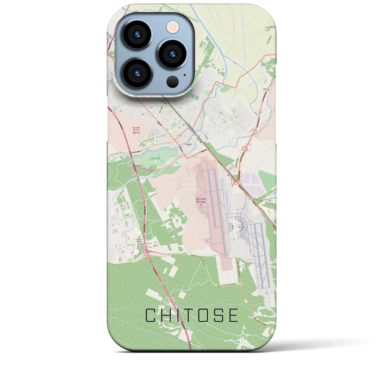 【千歳(北海道)】地図柄iPhoneケース(バックカバータイプ)