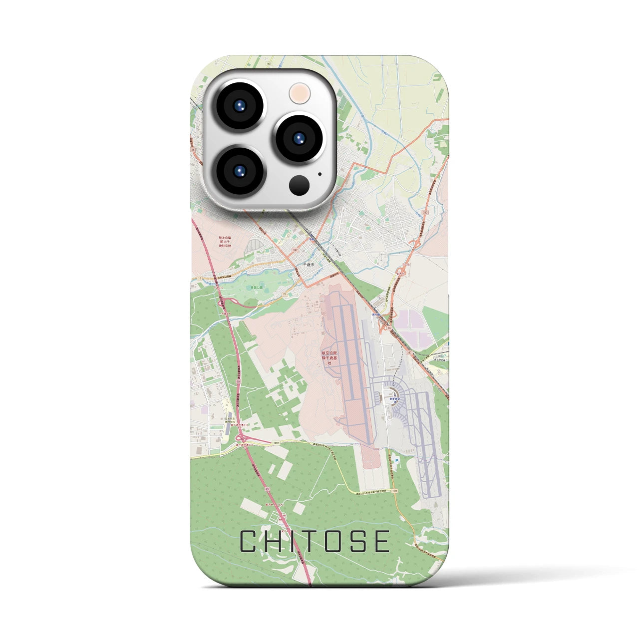 【千歳(北海道)】地図柄iPhoneケース(バックカバータイプ)