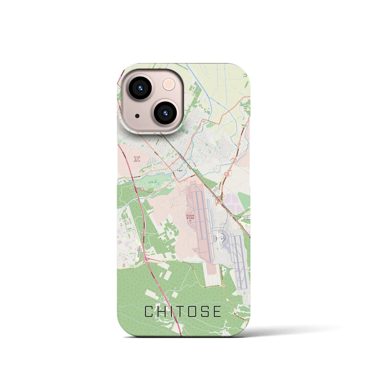 【千歳(北海道)】地図柄iPhoneケース(バックカバータイプ)