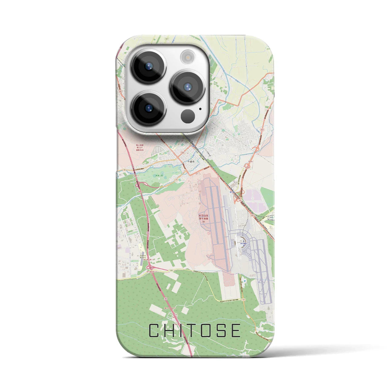 【千歳(北海道)】地図柄iPhoneケース(バックカバータイプ)