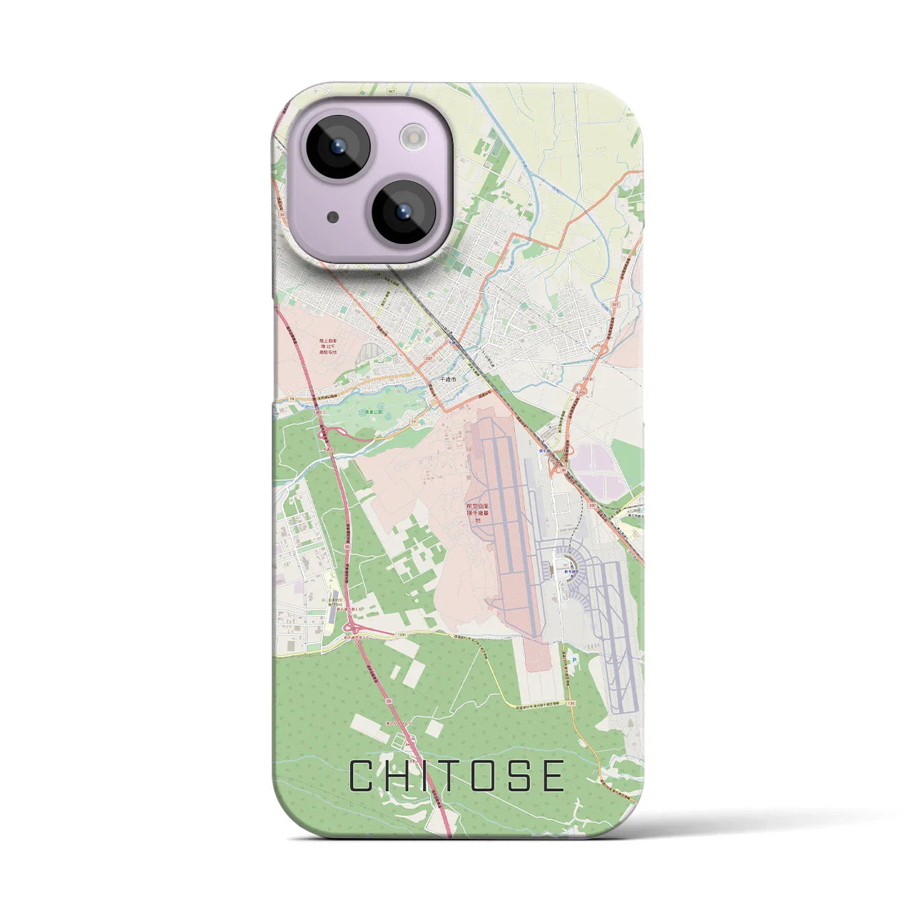 【千歳(北海道)】地図柄iPhoneケース(バックカバータイプ)
