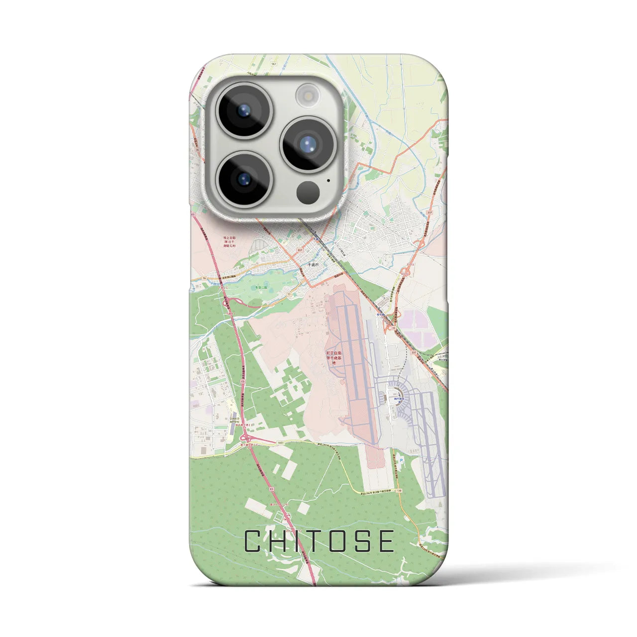 【千歳(北海道)】地図柄iPhoneケース(バックカバータイプ)