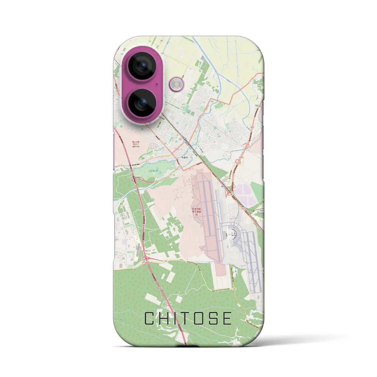 【千歳(北海道)】地図柄iPhoneケース(バックカバータイプ)