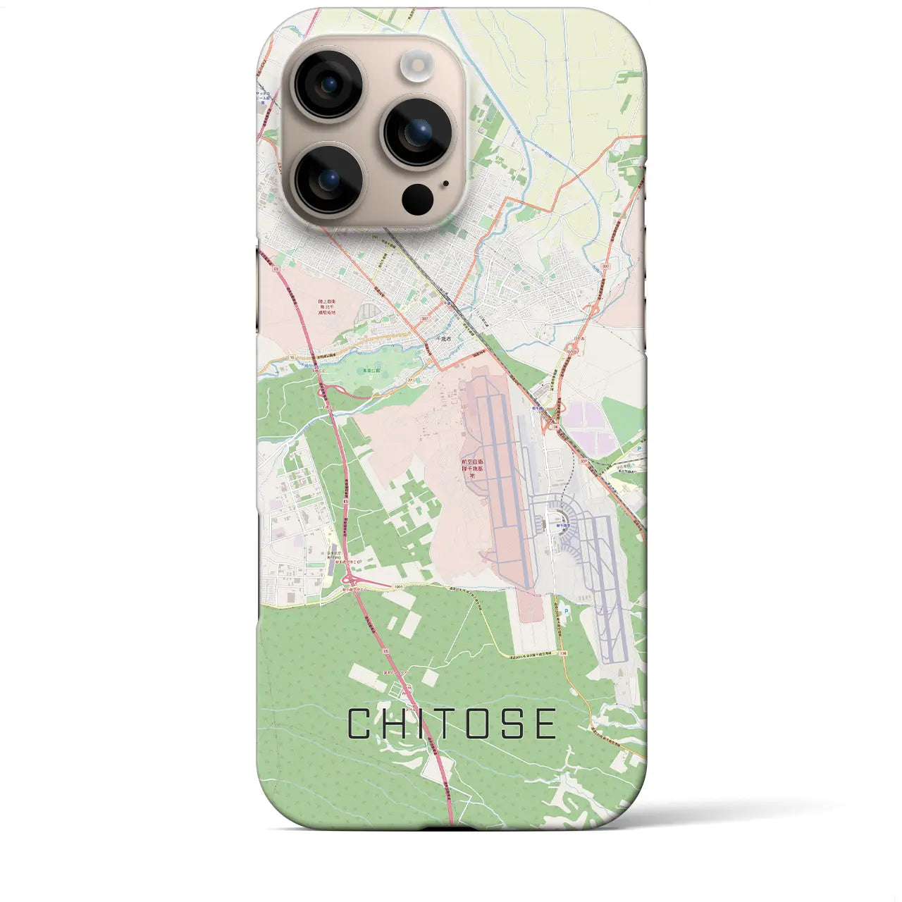 【千歳(北海道)】地図柄iPhoneケース(バックカバータイプ)