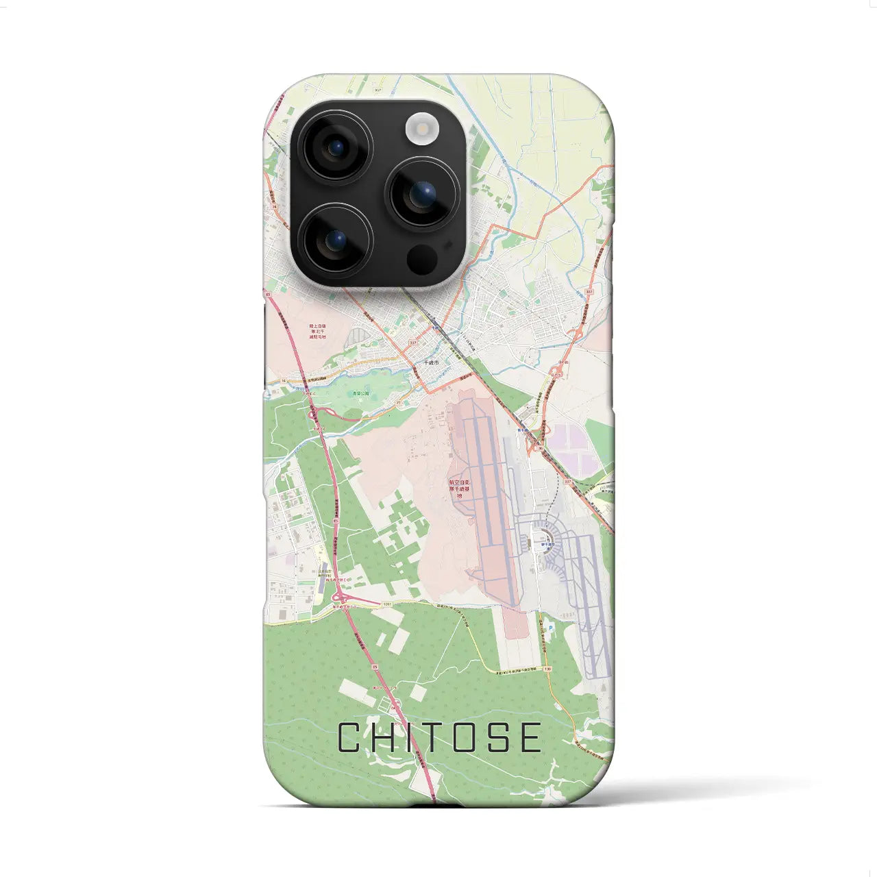 【千歳(北海道)】地図柄iPhoneケース(バックカバータイプ)