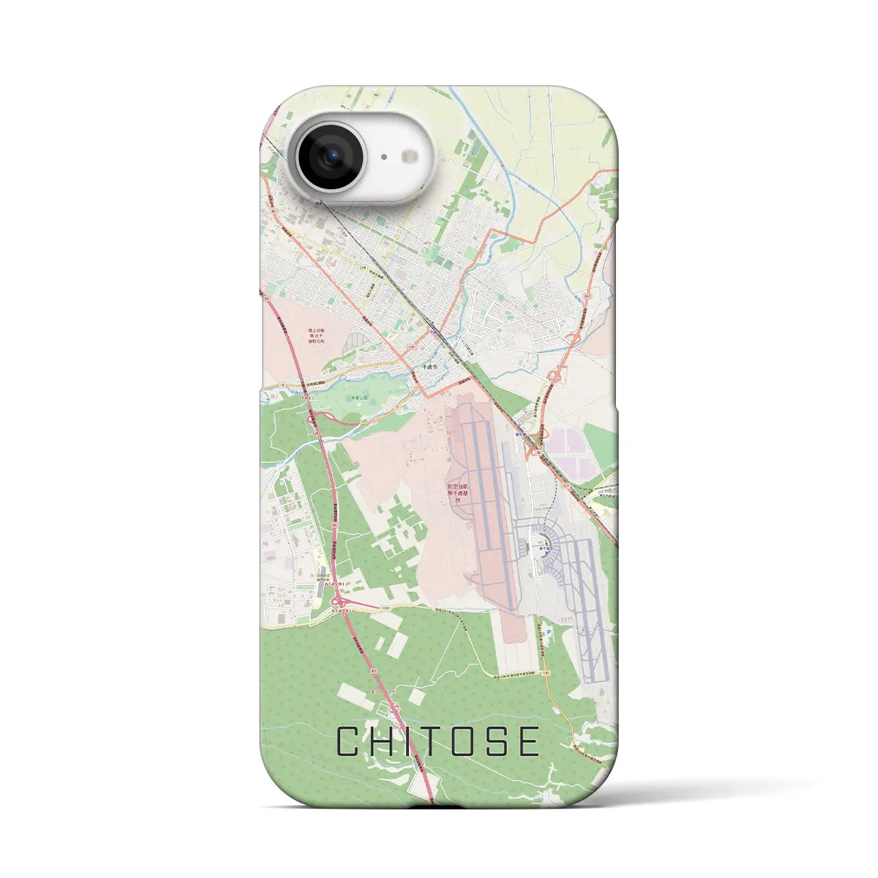 【千歳(北海道)】地図柄iPhoneケース(バックカバータイプ)