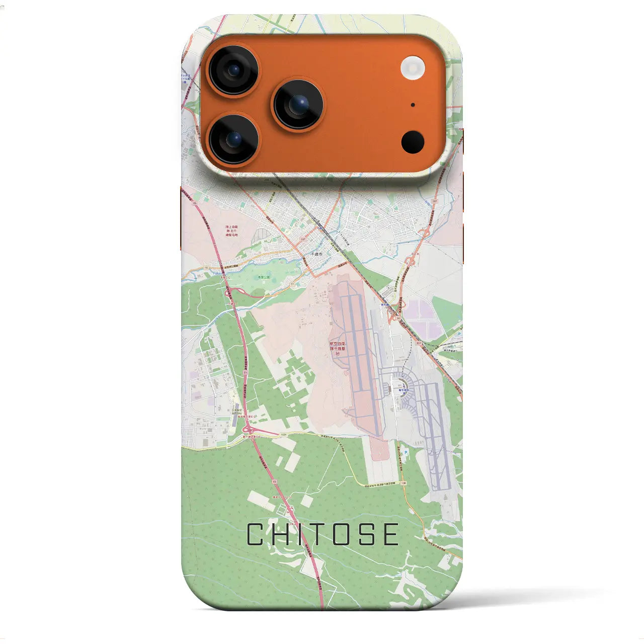 【千歳(北海道)】地図柄iPhoneケース(バックカバータイプ)