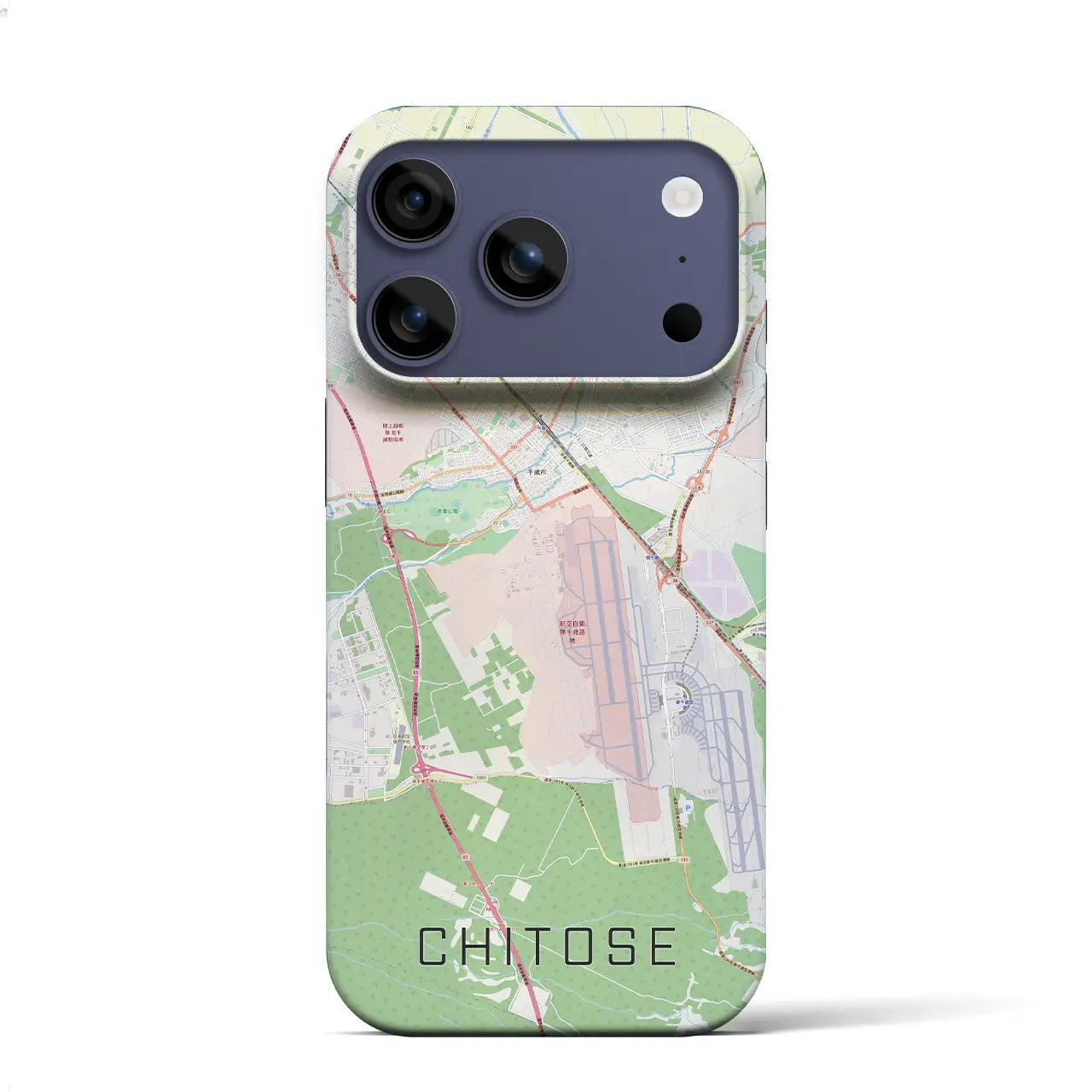 【千歳(北海道)】地図柄iPhoneケース(バックカバータイプ)