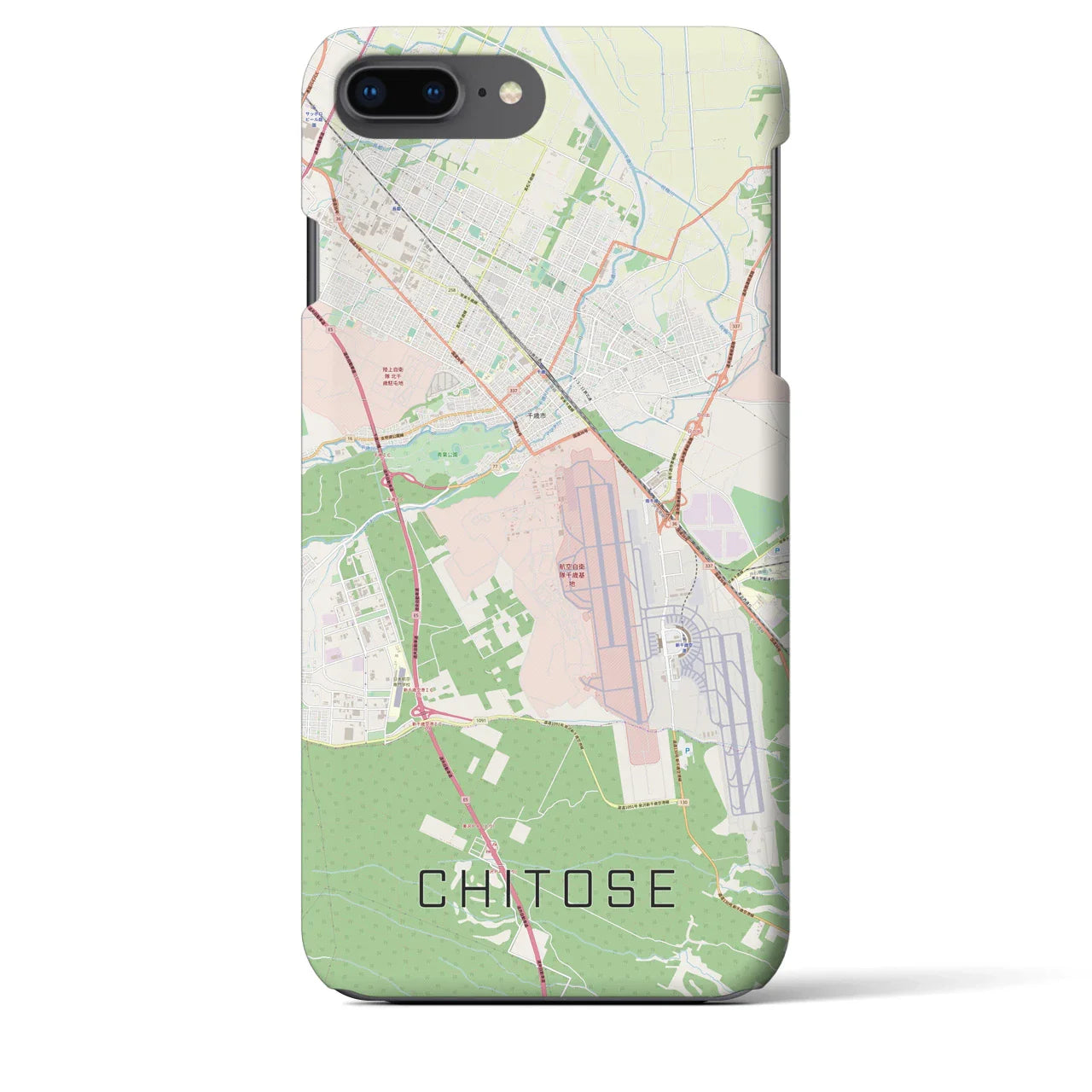 【千歳(北海道)】地図柄iPhoneケース(バックカバータイプ)