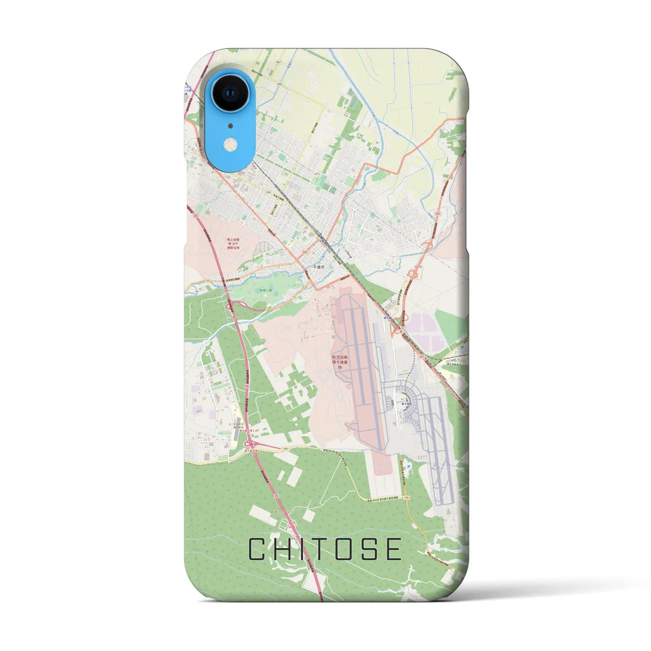 【千歳(北海道)】地図柄iPhoneケース(バックカバータイプ)