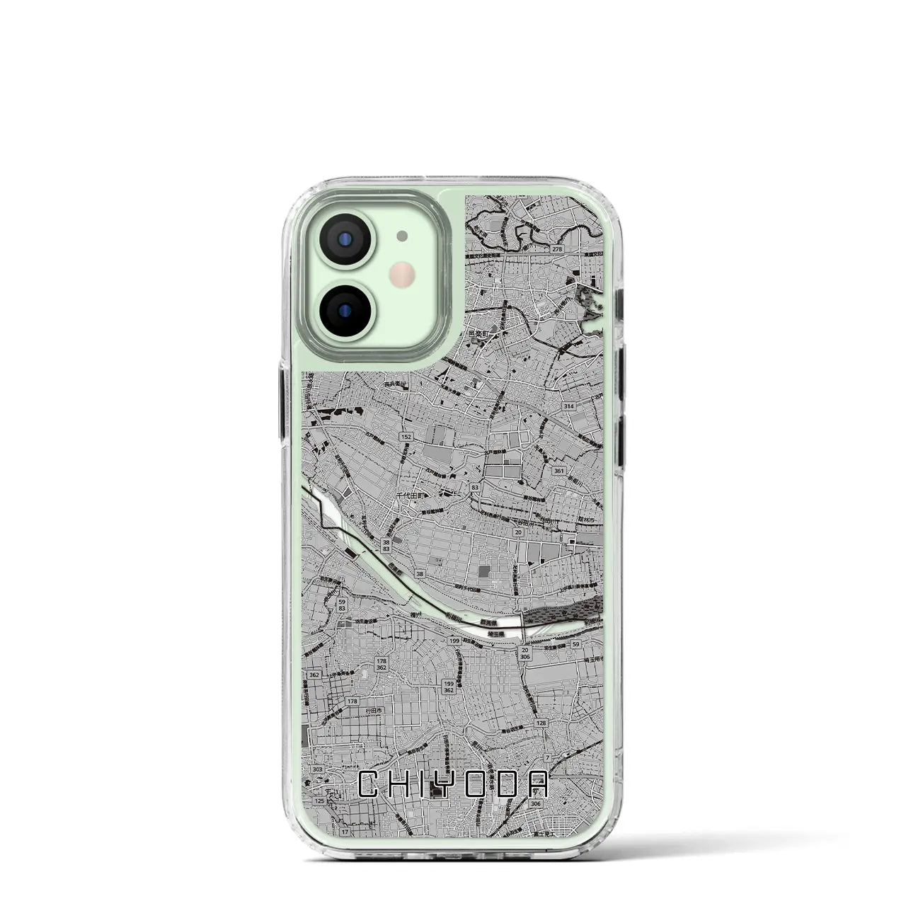 【千代田(群馬県)】地図柄iPhoneケース(MagSafeタイプ)