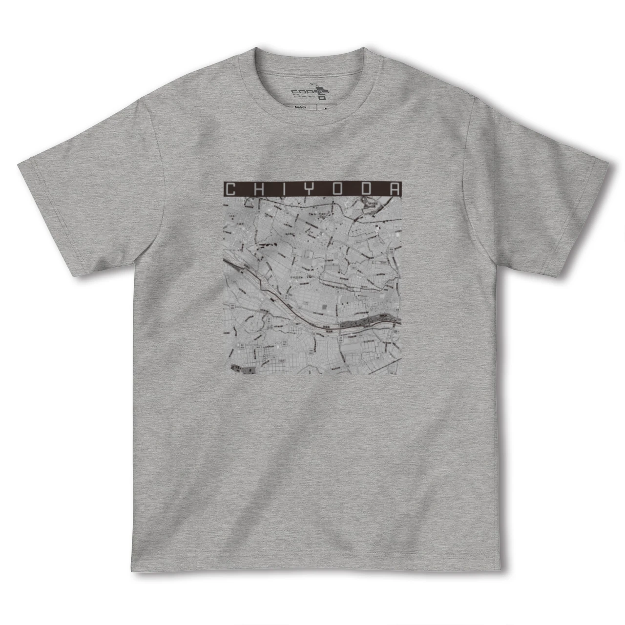 【千代田(群馬県)】地図柄ヘビーウェイトTシャツ