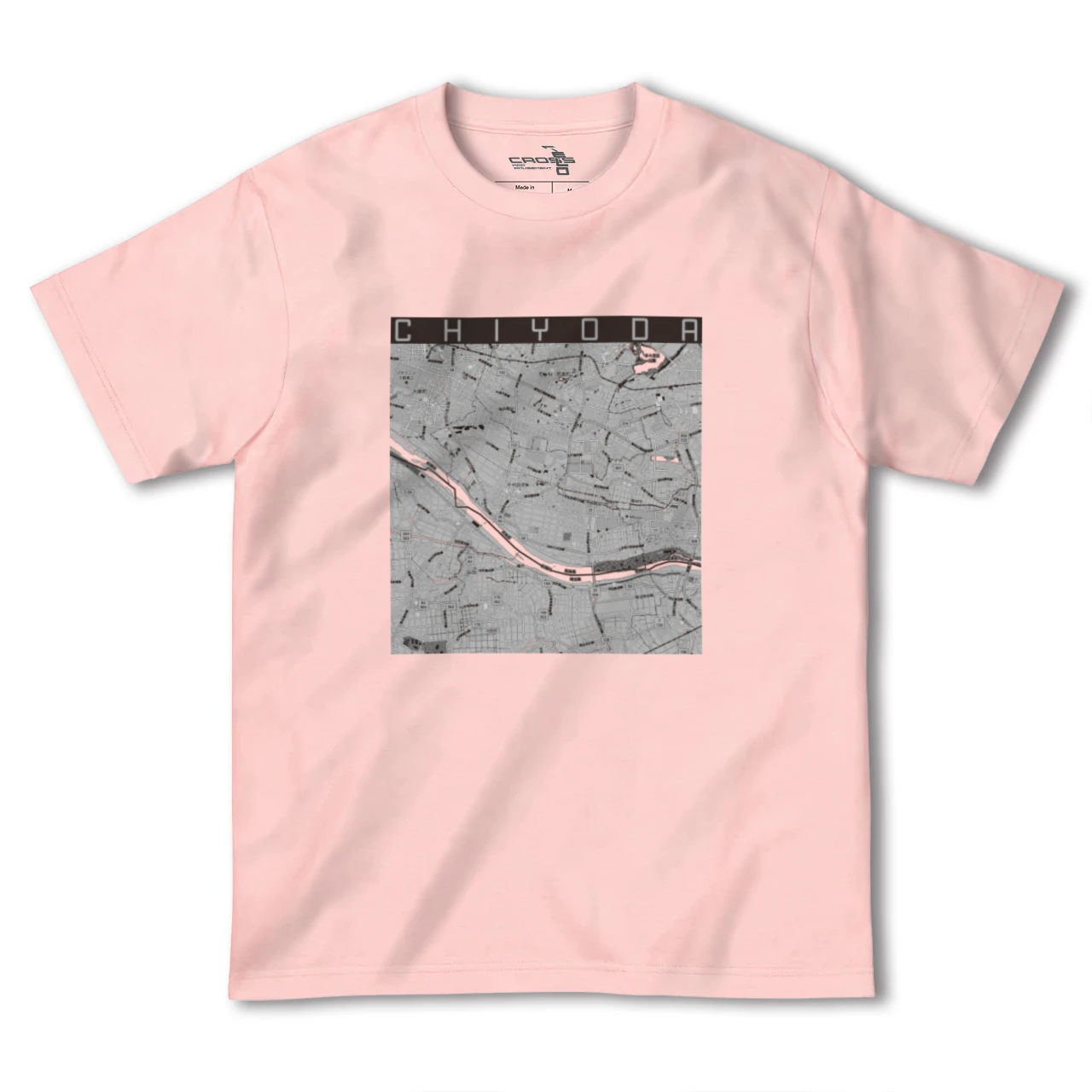 【千代田(群馬県)】地図柄ヘビーウェイトTシャツ