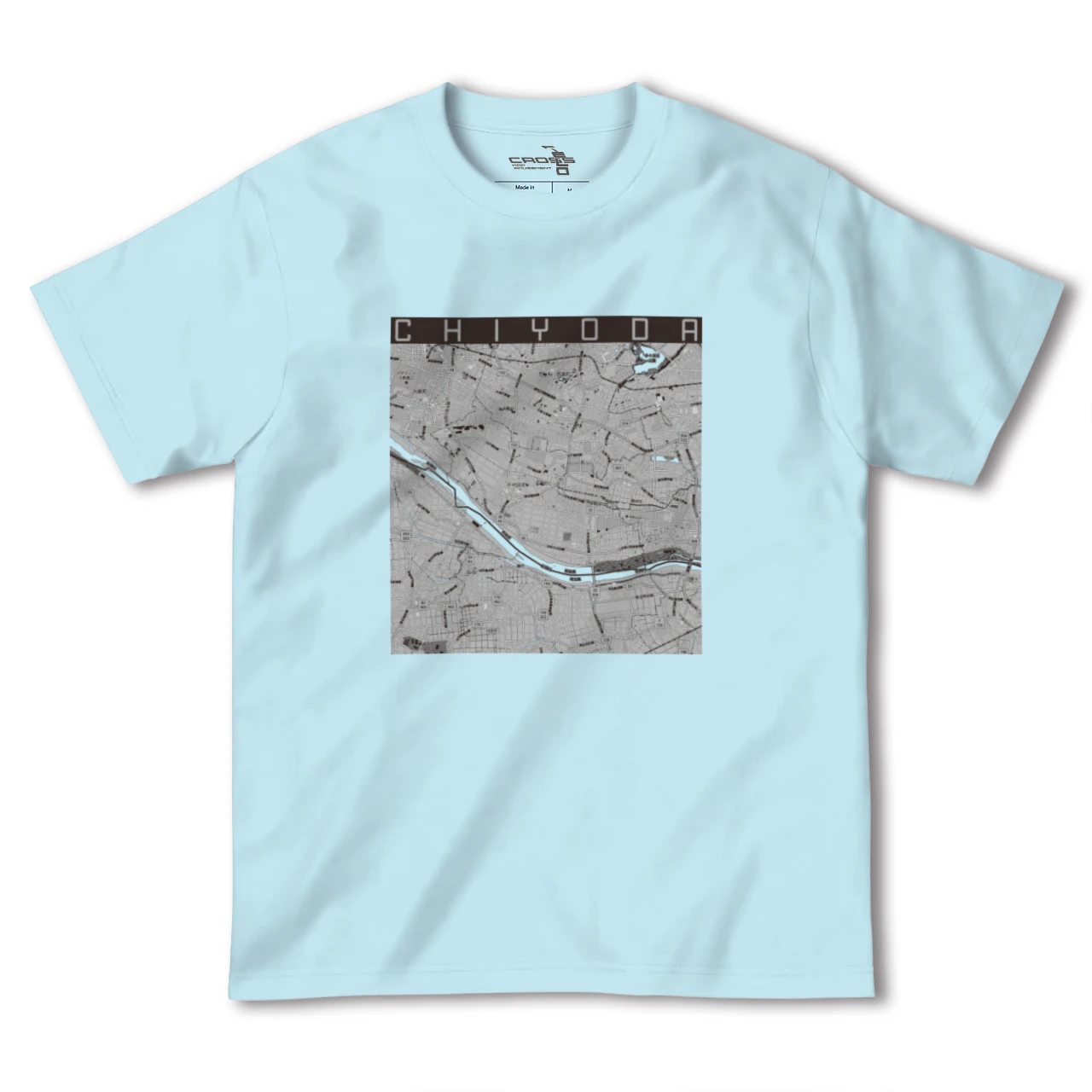 【千代田(群馬県)】地図柄ヘビーウェイトTシャツ