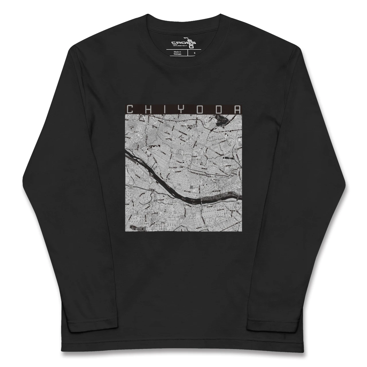 【千代田(群馬県)】地図柄ロングスリーブTシャツ