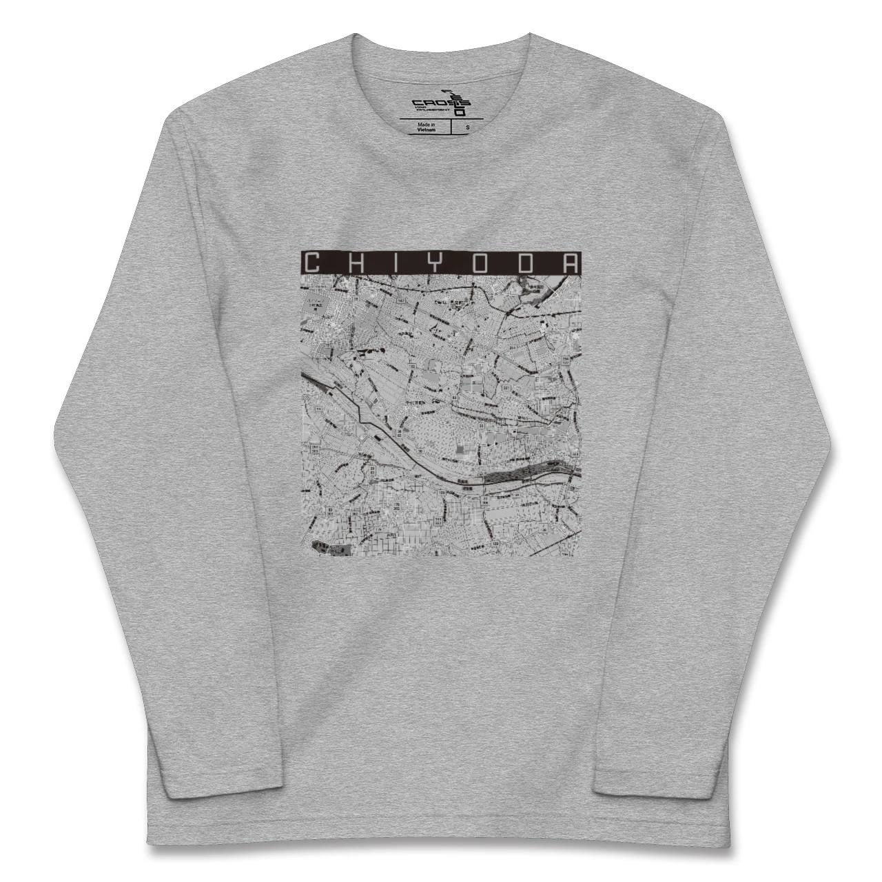 【千代田(群馬県)】地図柄ロングスリーブTシャツ