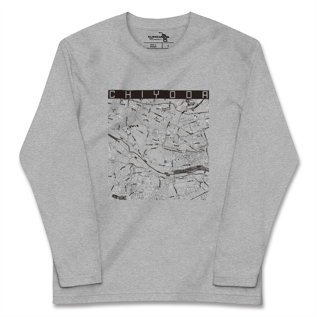 【千代田(群馬県)】地図柄ロングスリーブTシャツ