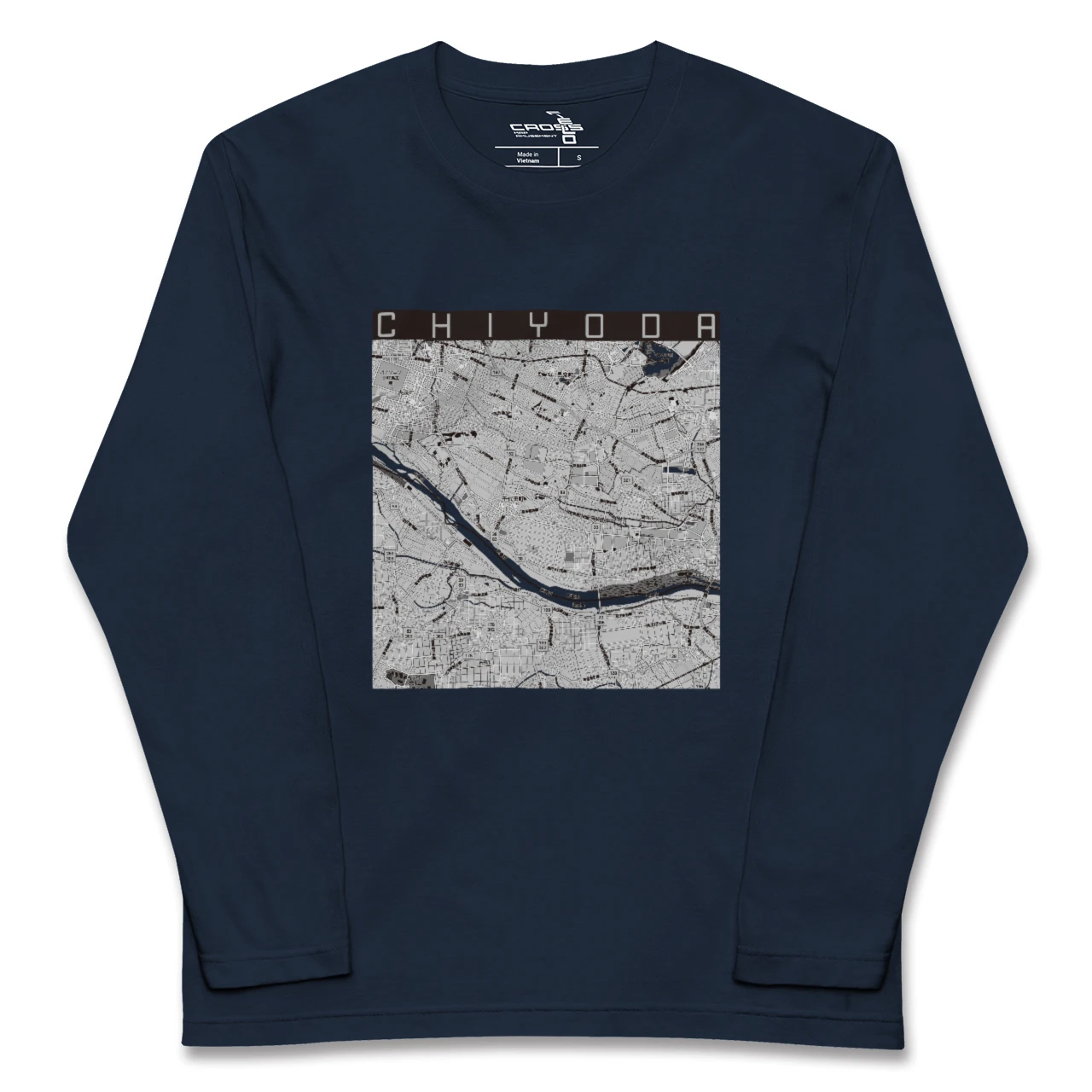 【千代田(群馬県)】地図柄ロングスリーブTシャツ