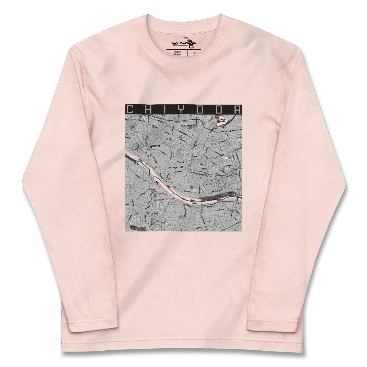 【千代田(群馬県)】地図柄ロングスリーブTシャツ