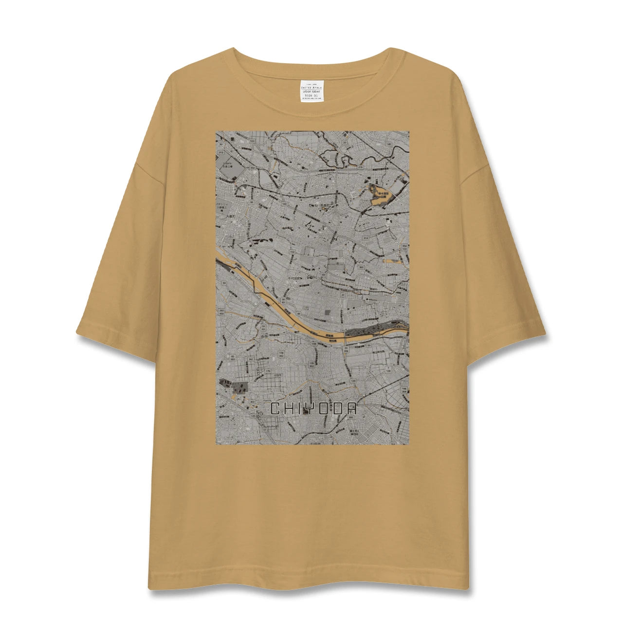 【千代田(群馬県)】地図柄ビッグシルエットTシャツ