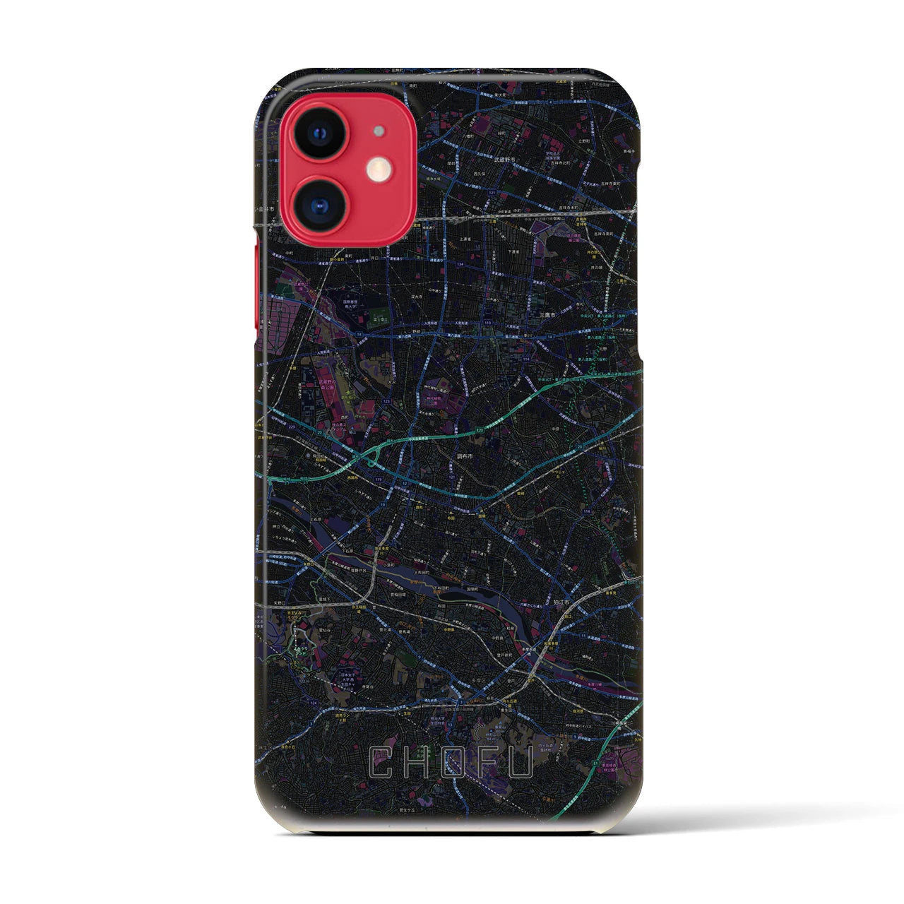 【調布2(東京都)】地図柄iPhoneケース(バックカバータイプ)