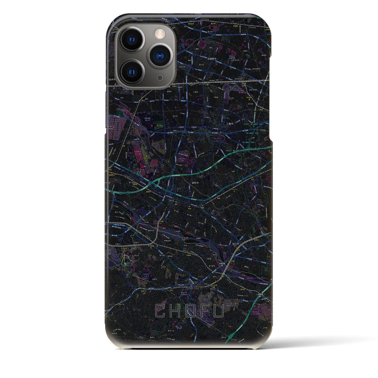 【調布2(東京都)】地図柄iPhoneケース(バックカバータイプ)