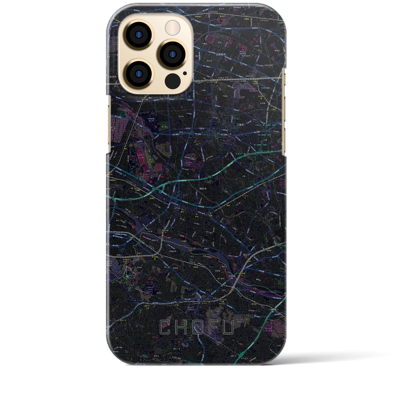 【調布2(東京都)】地図柄iPhoneケース(バックカバータイプ)