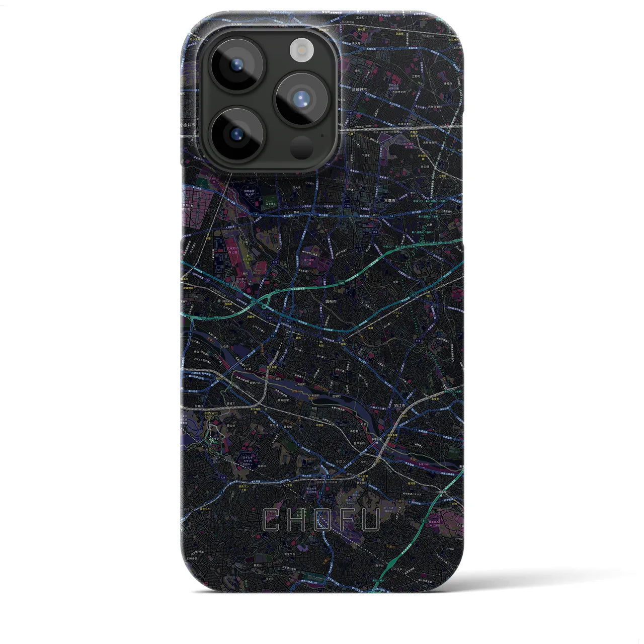 【調布2(東京都)】地図柄iPhoneケース(バックカバータイプ)