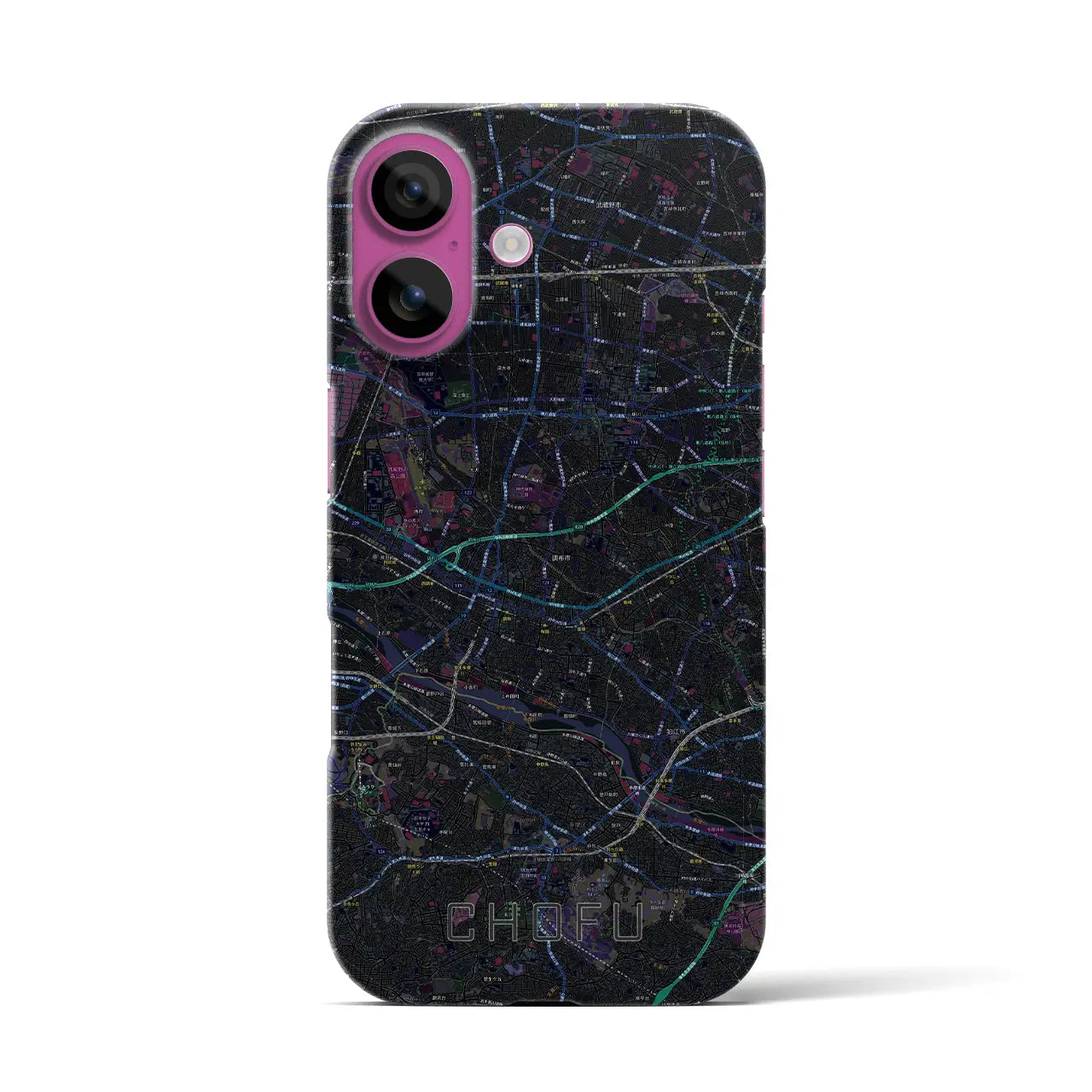 【調布2(東京都)】地図柄iPhoneケース(バックカバータイプ)