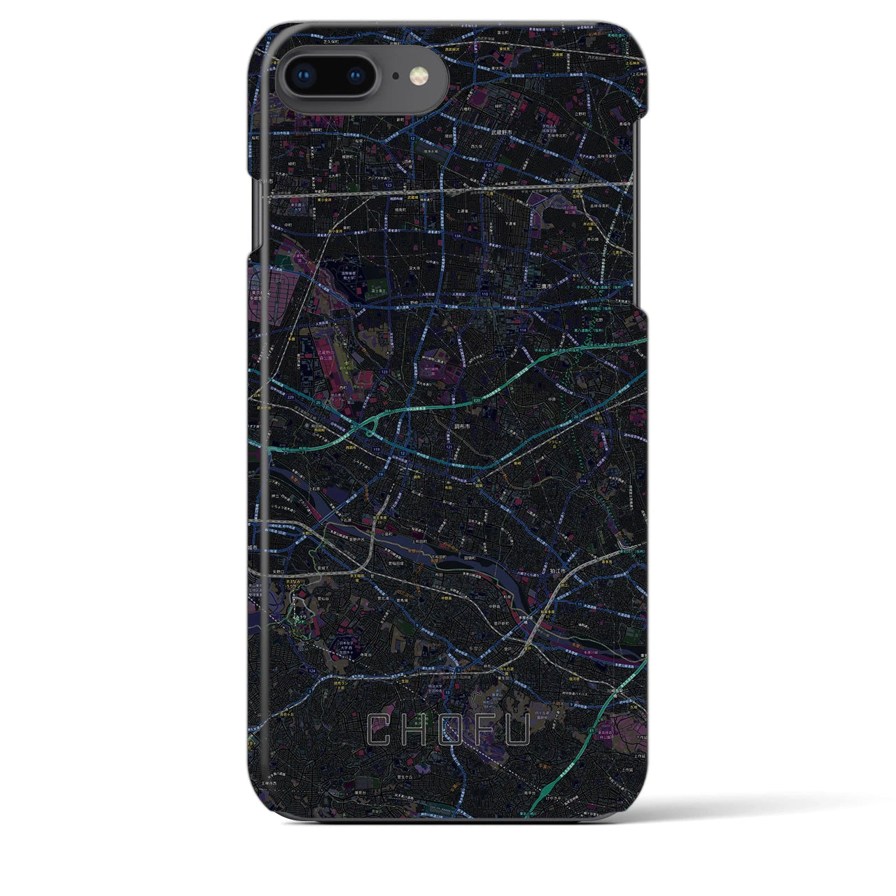 【調布2(東京都)】地図柄iPhoneケース(バックカバータイプ)