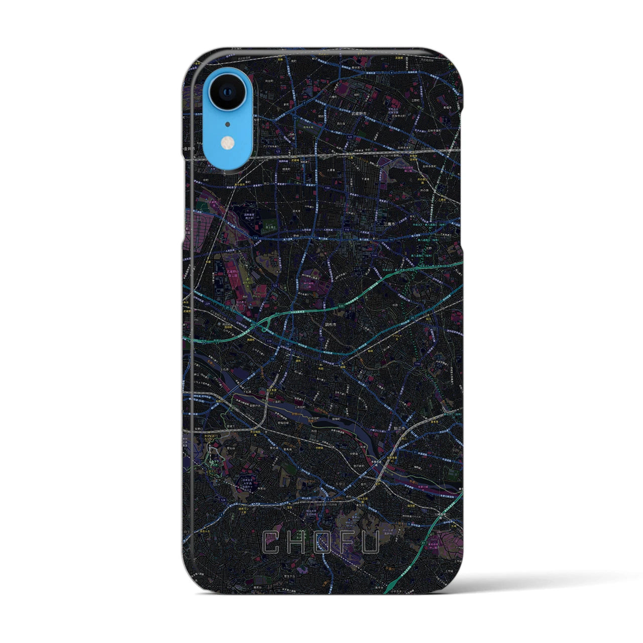 【調布2(東京都)】地図柄iPhoneケース(バックカバータイプ)
