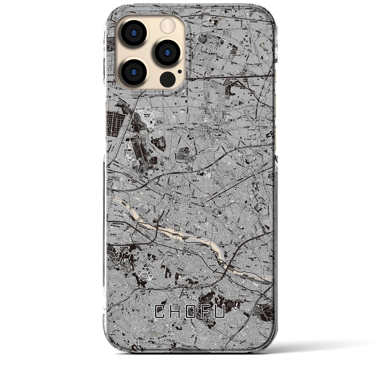 【調布2(東京都)】地図柄iPhoneケース(クリアタイプ)